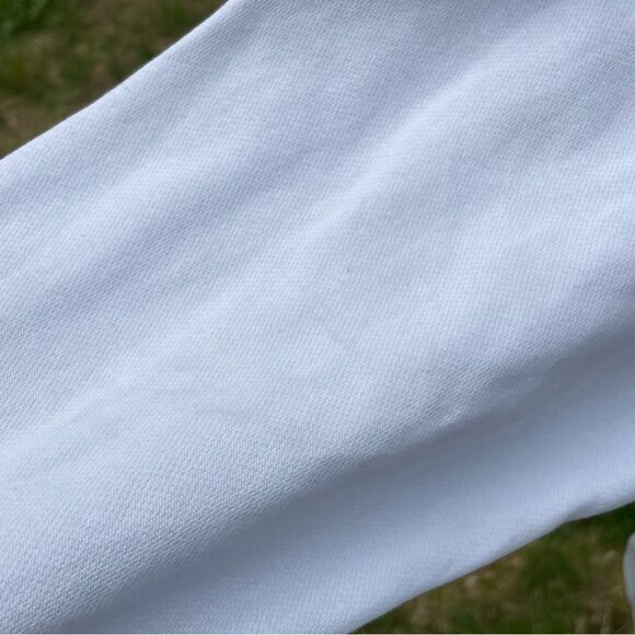 Nike White Sweatshirt Hood and Ribbed Cuffs Large - Small Stains - Picture 6 of 6